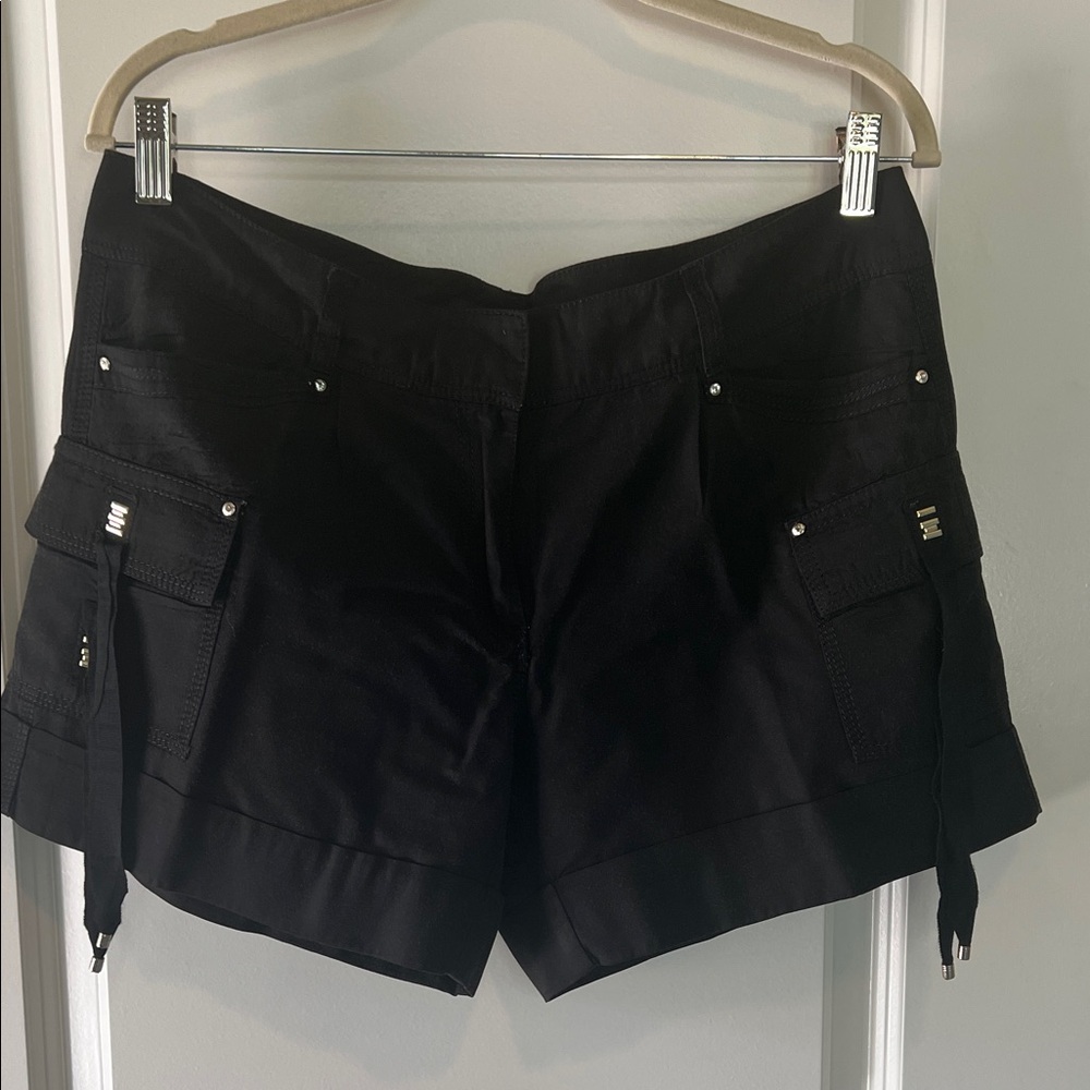 White House Black Market Women's Black Cargo Shorts - Picture 6 of 13